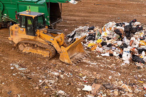 Cat equipment at landfill